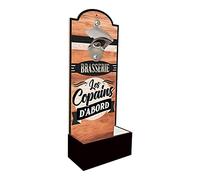 Décapsuleur mural - Brasserie les Copains d'abord - Bois - 30x12x6cm - Récupérateur de capsules