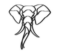 STC - Déco Murale en Métal Éléphant - 60 cm - 28352