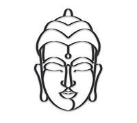 STC Déco Murale en Métal Tête de Bouddha - 70 cm
