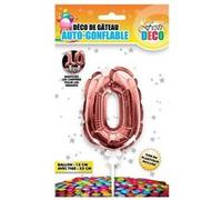 STC - Décoration de Gâteau Ballon Rose Doré - Chiffre 0 G