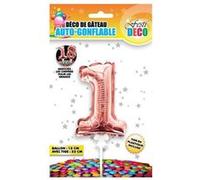 STC - Décoration de Gâteau Ballon Rose Doré - Chiffre 1 G