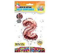 STC - Décoration de Gâteau Ballon Rose Doré - Chiffre 2 G