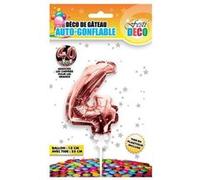 STC - Décoration de Gâteau Ballon Rose Doré - Chiffre 4 G