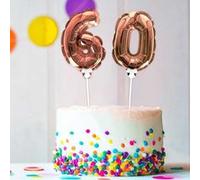 STC - Décoration de Gâteau Ballon Rose Doré - Chiffre 6 G