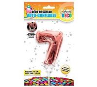 STC - Décoration de Gâteau Ballon Rose Doré - Chiffre 7 G