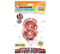 STC - Décoration de Gâteau Ballon Rose Doré - Chiffre 8 G