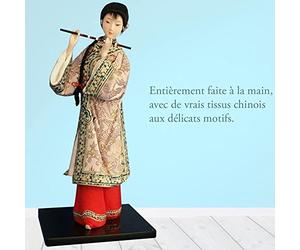 STC Figurine Chinoise - Femme avec Flute et Natte