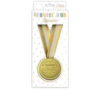 STC - MÉDAILLE d'or RÉSINE Super MAÎTRESSE 10.5CM Jaune