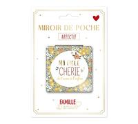 STC Miroir de Poche Multicolore Rectangulaire 7 cm x 7.5 cm Encadré Mur Ma Fille Cherie