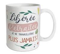 STC Mug a paillettes liberee retraitee