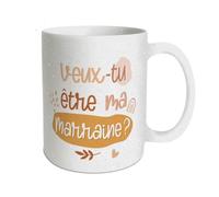 STC Mug a paillettes - Veux tu être MA MARRAINE