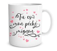 STC Mug Blanc St Valentin - Tu es mon Peché Mignon - Céramique - Mug - 9,5 cm x 8 cm