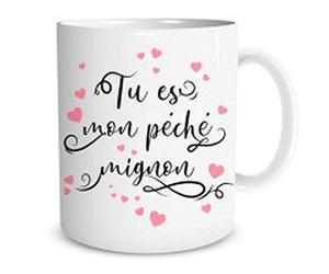 STC Mug Blanc St Valentin - Tu es mon Peché Mignon - Céramique - Mug - 9,5 cm x 8 cm