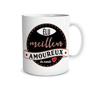 STC MUG CÉRAMIQUE ÉLU Meilleur Amoureux 9.5CM Blanc