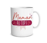 STC MUG CÉRAMIQUE Maman AU Top 9.5CM Blanc