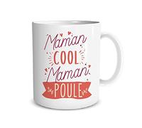 STC MUG CÉRAMIQUE Maman Cool Poule 9.5CM Blanc