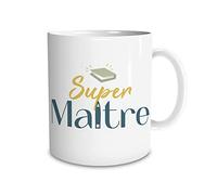 STC - MUG CÉRAMIQUE Super MAÎTRE 9.5CM Blanc