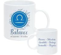 STC -Mug Couleur Horoscope Balance Blanc G