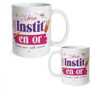 STC Mug Paillettes Une Instit' en Or - Merci pour cette Année