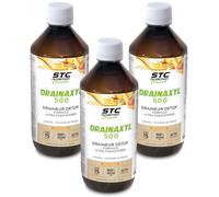STC NUTRITION - Drainaxyl 500-4 actions : Brûle-graisses, Digestion ventre plat, Circulation jambes légères, Drainant - 23 Extraits de plantes dont Elim'Real - Goût thé pêche - 500ml - Lot de 3