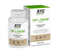 STC NUTRITION - Fat & Sugar Limit - Complément alimentaire anti-sucres & graisses - Réduit l'absorption des calories - Aide au contrôle du poids - Formule vegan - 60 gélules végétales - Cure 30 jours