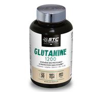 Stc Nutrition - Glutamine 1200 - Synthèse Des Protéines & Protection Immunitaire - 100% Vegan - Anti-Dopage - Cure De 30 J - 90 Gélules