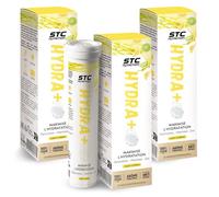 STC NUTRITION - Hydra+ - Préparation pour boisson isotonique à base d’électrolytes, vitamines, sucre et édulcorant d’origine naturelle - Optimise l’hydratation - Goût Citron - Lot de 3