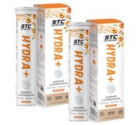 STC NUTRITION - Hydra+ - Préparation pour boisson isotonique à base d'Électrolytes, Vitamines, sucre et édulcorant naturels - Optimise l'hydratation - Pêche - Lot de 2