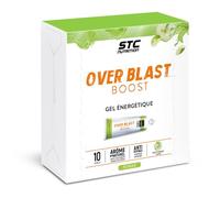 STC NUTRITION - Over Blast Boost - Gel énergétique enrichi en complexe dynamisant - Norme anti-dopage- Goût pomme - 10 dosettes