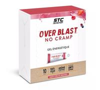 STC NUTRITION - Over Blast® No Cramp - Gel énergétique pour le sport - Nutrition sportive - Limite les sensation de lourdeurs dans les jambes - Texture liquide - 10 dosettes - Goût Fruits Rouges