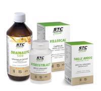 STC NUTRITION - Pack Contrôle du poids - Complément alimentaire - Drainaxyl® 500 Thé Pêche + Hydroxyblast® + Killercal + Taille Abdos Ventre Plat + - Elimination & Drainage - Brûle graisses extra-fort