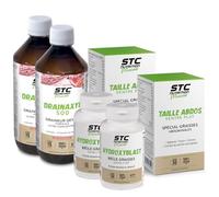 STC NUTRITION - Pack perte de poids accélérée - Hydroxyblast + Drainaxyl Fruits rouges + Taille Abdos Ventre Plat - Programme minceur intensif 10 Jours - Brûleur de graisses, Drainant & Capteur