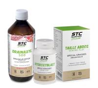 STC NUTRITION - Pack perte de poids express - Hydroxyblast + Drainaxyl Fruits rouges + Taille Abdos Ventre Plat - Programme minceur intensif 10 Jours - Brûleur de graisses, Drainant & Capteur