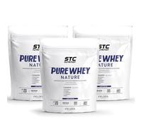 STC NUTRITION - Pure Whey - Protéines Natives Lactosérum - Apport en protéines quotidien - Anti-dopage - Sans arôme ajouté - Lot de 3 Doypack 500g