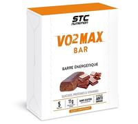 STC NUTRITION - VO2 MAX BAR - Barre Energétique Haute Performance - Effort Intense ou Longue Durée - 14 Vitamines & Minéraux - Riche en Protéines & Glucides - Energie instantanée - 5 Barres - Chocolat