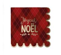 STC - Pack 10 serviettes "Joyeux Noël" - 1 épaisseur - Multi (Christmas Pattern) - Papier
