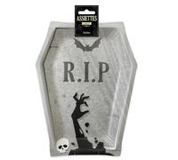 STC Pack 6 assiettes halloween pierre tombale