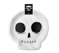 STC Pack 6 assiettes halloween tete de mort