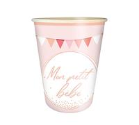 Pack 6 gobelets baby shower fille