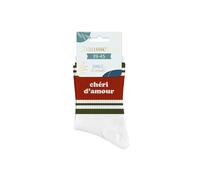 STC Paire de Chaussettes "chéri d'amour", Blanc, 39-45