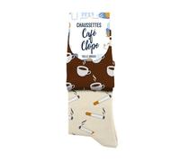 STC - PAIRE DE CHAUSSETTES COTON CAFÉ CLOPE HOMME
