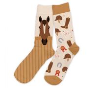 STC - Paire DE Chaussettes Coton Passion Cheval Homme