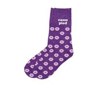 PAIRE DE CHAUSSETTES PAILLETTES CASSE-PIED FEMME 39 Violet, Lilas, Lavande, Parme, Prune 39