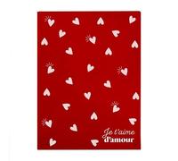 STC Plaid Cœurs Je t'aime d'amour