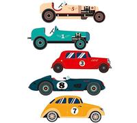 STC Planche avec 5 Stickers Voitures Anciennes