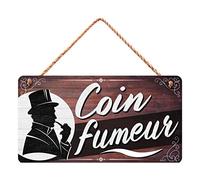 STC Plaque en Bois 'Coin Fumeur'