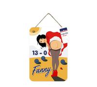 STC Plaque métal pétanque Poucesfannypouces Club Blanc Unique