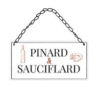 STC Plaque Metal 3D pinard et sauciflard