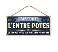 STC Plaque metal bistrot l entre potes