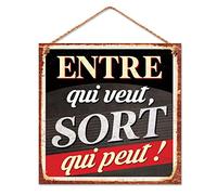 STC - Plaque Métal Entre Qui Veut, Sort Qui Peut